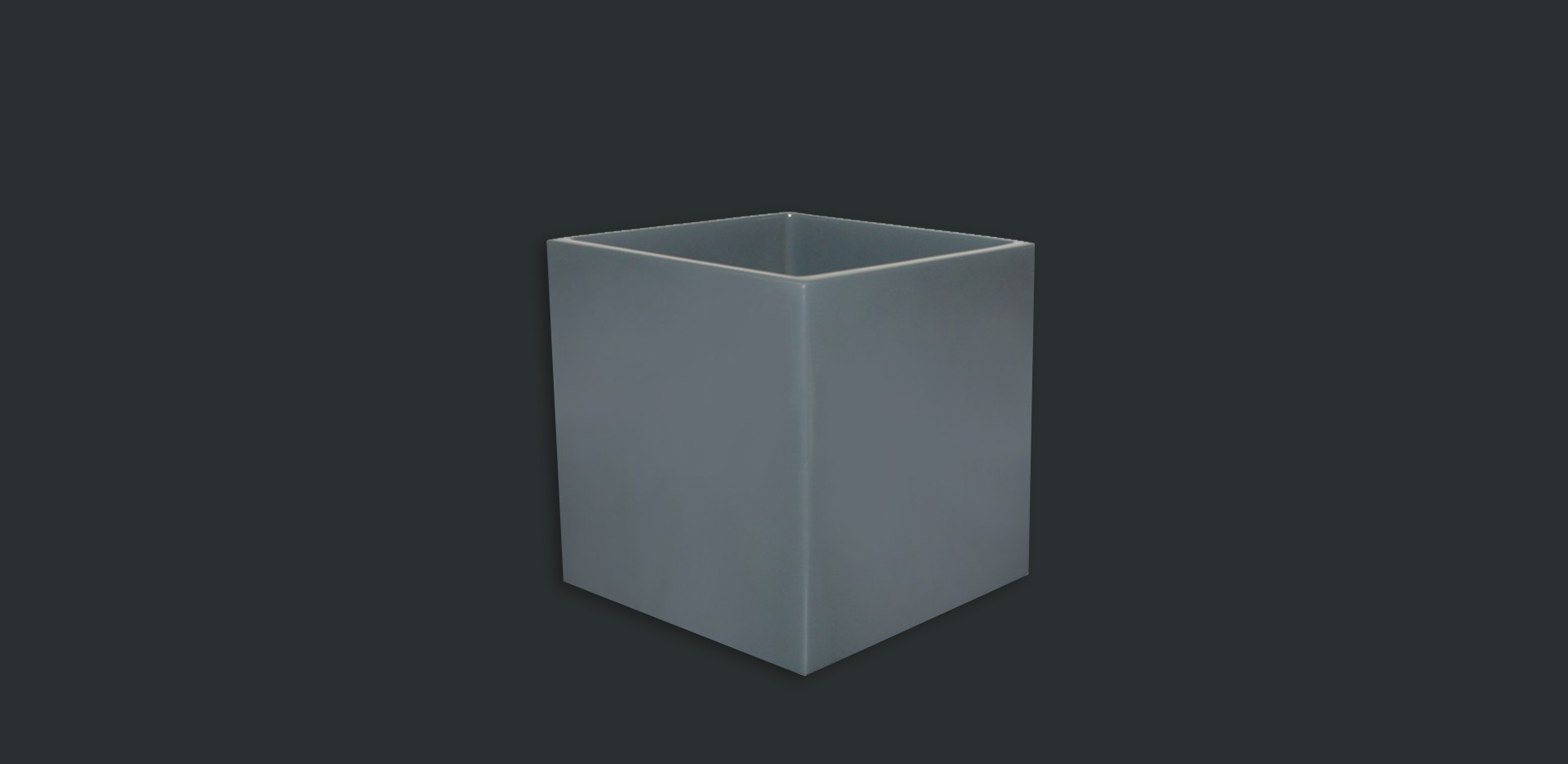 Quadratischer Glasfaser-GFK-Blumentopf 4